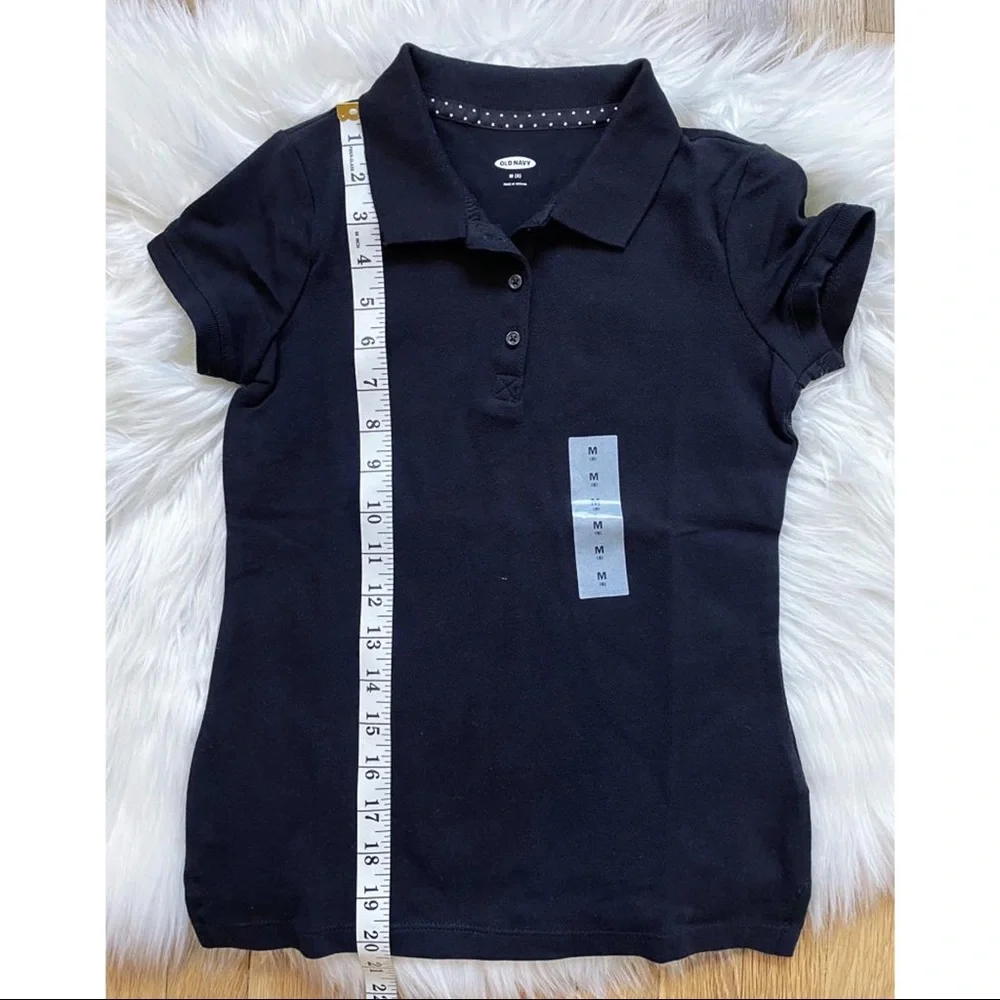 OLD NAVY Girl’s Short-Sleeve Pique Polo in Black